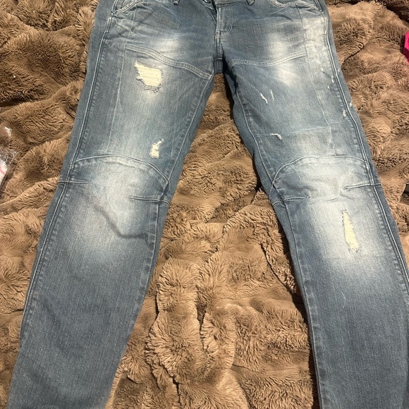 Raw-Trendy Blue Denim Jeans - Picture 1 of 15